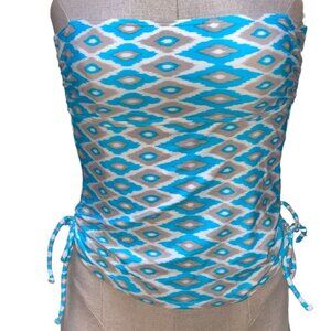 Arizona Jeans S Swimwear Top Women Blue Gray White